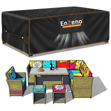 Outdoor Garden Furniture Covers Waterproof with Air Vent,Patio Furniture Cover for outside Rectangle/Rectangular Table and Chair Set, rattan furniture