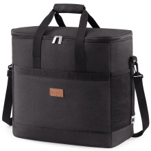 Lifewit Cooler Bag 60 Cans Collapsible and Insulated Large Lunch Bag Leakproof Soft Cooler Portable for Camping/BBQ/Family Outdoor Activities, Black