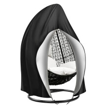 Emwel 190x115cm Hanging Chair Cover with Zipper - Heavy Duty Egg Swing Cocoon Chair Cover ,Outdoor Waterproof Windproof Durable Heavy Duty Garden