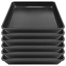 Sibosen 6 Pack Square Plant Saucer,30 cm 12 Inch Plastic Plant Water Drip Tray,Flower Pot Saucers,Square Planters for Indoors and Outdoors No Holes