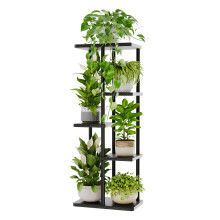 Bamworld 5 Tier Plant Stands Indoor, Corner Shelf Tall Plant Stand for Multiple Indoor Plants, Metal Tiered Display Stand for Living Room Balcony
