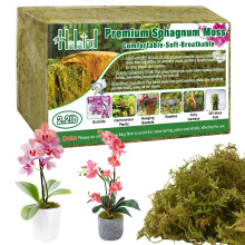 Halatool 1000g Natural Sphagnum Moss for Plants, Long Fibered Dried Forest Moss, Premium Substrate for Carnivorous/Potted Plants, Reptile Habitat