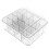 Clear plastic storage box with 4 compartments and lid 2