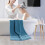 Serviette de bain en coton doux 71 x 140 cm verte 3