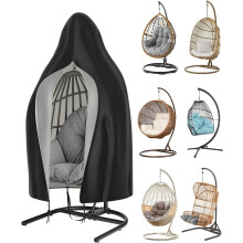 lisetar Egg Chair Cover Waterproof, Patio Hanging Egg Chair Covers, 210D Heavy Duty Oxford with Zipper & Drawstring, Garden Hanging Swing Cover,