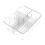 Clear plastic storage box with 4 compartments and lid 5