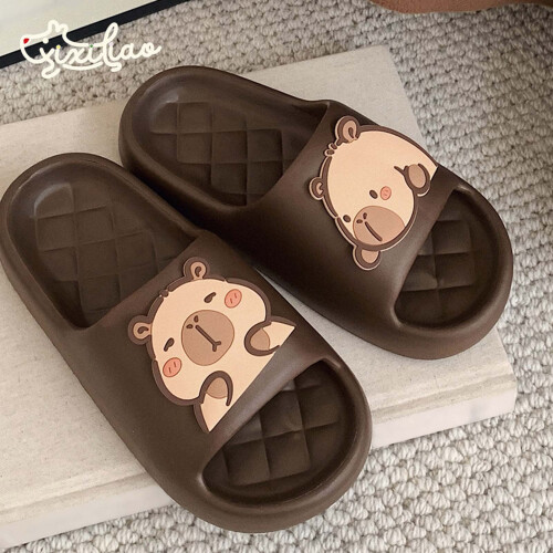 Παντόφλες για γυναίκες, Χαριτωμένα και Capybara EVA Thong Σανδάλια Casual Home με μαλακή σόλα, 1