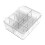 Clear plastic storage box with 4 compartments and lid 6