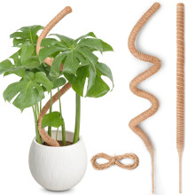 Bendable Moss Pole for Plants, SproutMaven 2 x 120cm/47inch Monstera Moss Pole kit for Climbing Plants Handmade Slim Plant Stakes for Indoor Plants