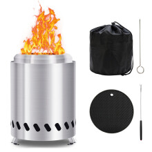 Smokeless Table Top Fire Pit, 2026 Portable Tabletop Fire Pits for Garden & Outdoor Use - Stainless Steel Small Fire Bowl Camping Stove with Travel