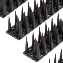 OFFO Bird Spikes, Pigeon Spikes for Pigeon Deterrent to Keep Bird or Animals Away, Fence Spikes of Bird Deterrent Covers 4.45m, Black