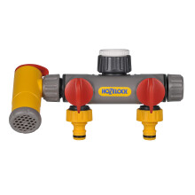 HOZELOCK - Multi-Tap Connector 3-Way Flowmax Watering : Create 3 Circuits on a Single Tap, Independent Flow Valve for Each Outlet, 1 Convenient