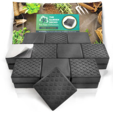 The Garden Gecko Invisible Pot feet for outdoor plant pots and flowers, solid rubber risers with a custom non-slip square surface grip | 21 POT FOOT +