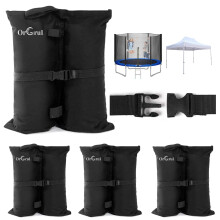 Orgrul 4 Pack Gazebo Weights Bags, Gazebo Weight 1680D Heavy Duty Sand Bags with Buckle, Weight Bags Tent for Pop up Canopy Tent Sun Shades, Sun