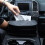Caixa de lenços de papel retangular preta com estampa de carro em PU, ideal para presentear amigos. 5