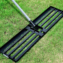 Walensee Lawn Leveling Rake, 213cm,114x25cm Levelawn Tool, Heavy Duty Effort Saving Lawn Level Tool, Stainless Steel Handle Lawn Leveler for Yard