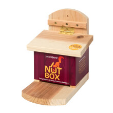Jacobi Jayne? Nutbox? Squirrel Feeder for Garden - UK Designed With Quick Release Mount, Easy to Clean, Won't Get Chewed, Wood