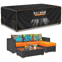 Outdoor Garden Furniture Covers Waterproof with Air Vent, 242*182cm, Patio Furniture Cover for outside Rectangle/Rectangular Table and Chair Set,