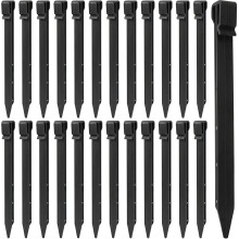 LATERN 25Pcs Plastic Ground Stakes, 25CM Heavy Duty Landscape Edging Stakes Tent Pegs Anchor Spikes for Outdoor Garden Lawn Edging Terrace Board Tents
