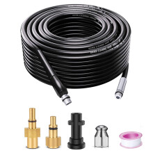 Monave 10m Drain Rods Flexible for Pressure Washer DCH01 Drain Cleaning Kit Compatible with Karcher Lavor Bosch Pressure Washer, Pressure Washer