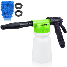 Snow Foam Gun for Hose Pipe, 1000ML Green High Pressure Hose Pipe Spray Gun Adjustable Foam Density Foam Gun, Snow Foam Lance for Cleaning Car Garden