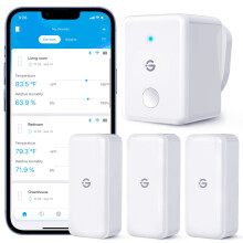 GoveeLife WiFi Room Thermometer Hygrometer 3Pack, Wireless Smart Indoor Temperature Humidity Sensor with Alert and 2 Years Free Data Storage, for Baby