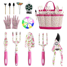 MYMULIKE Gardening Gifts for Women, 26 Pieces Floral Garden Tools Set- Women Girls Garden Kit with Gift Box, Gloves & Handbag, Gifts for Mother, Lady,