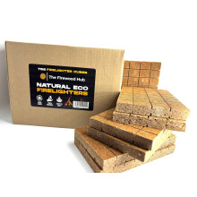 768 Fire Lighters - Natural Firelighters Made from Wood Fibre and Wax, Long Burn Time Up to 10 Minutes, Ideal Fire Lighters for Wood Burners and BBQ.