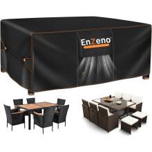 Enzeno Garden Furniture Cover,180X100X74cm Garden Table Cover Waterproof,420D Heavy Duty Oxford Polyester Outdoor Patio Covers Rectangular