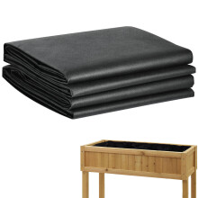 Sibosen Pack of 2 Fabric Liners for Large Veg Trough Outdoor Raised Bed Planter Liner Non Woven Black Vegetable Trugs Herb Planter Liner Heavy Duty