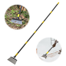 Harrms Cleaning Shovel, Multifunctional Garden Scraper Heavy Duty, Moss Remover Tool with Adjustable Long Handle 163cm, Large Flat Blade for Weeding,