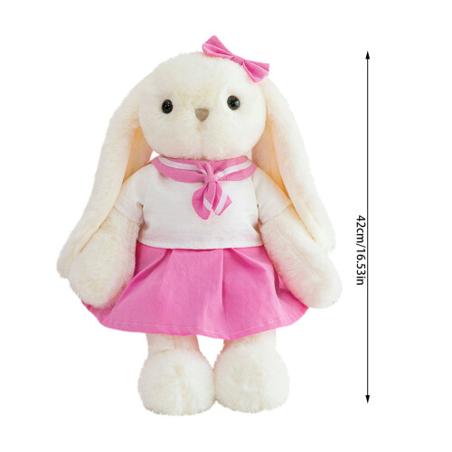 Coelho de Pelúcia Rosa da Páscoa, 42 cm (16,5 polegadas), Macio e Enchido com Algodão PP 1