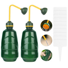 AOOSU Garden Watering Can, 2pcs 450ML Plastic Watering Can Green Plastic Squeeze Water Can, Plant Waterers Suitable for Indoor Plants Succulent Cactus
