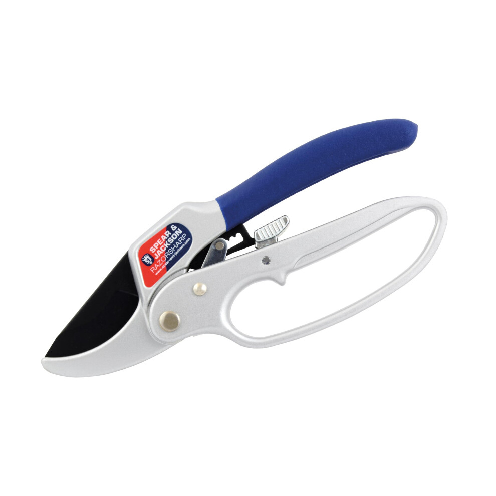 Spear & Jackson 6358Rs Razorsharp Ratchet Anvil Secateurs, Silver