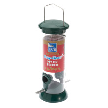 RSPB 68483197 Premium Hanging Nyjer Seed Feeder, Easy Clean, Aluminium, bird seed niger feeder. supporting charity. Wild bird, for use in gardens &