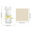 Serviette en forme de lapin, polaire polyester, 1 pièce 3