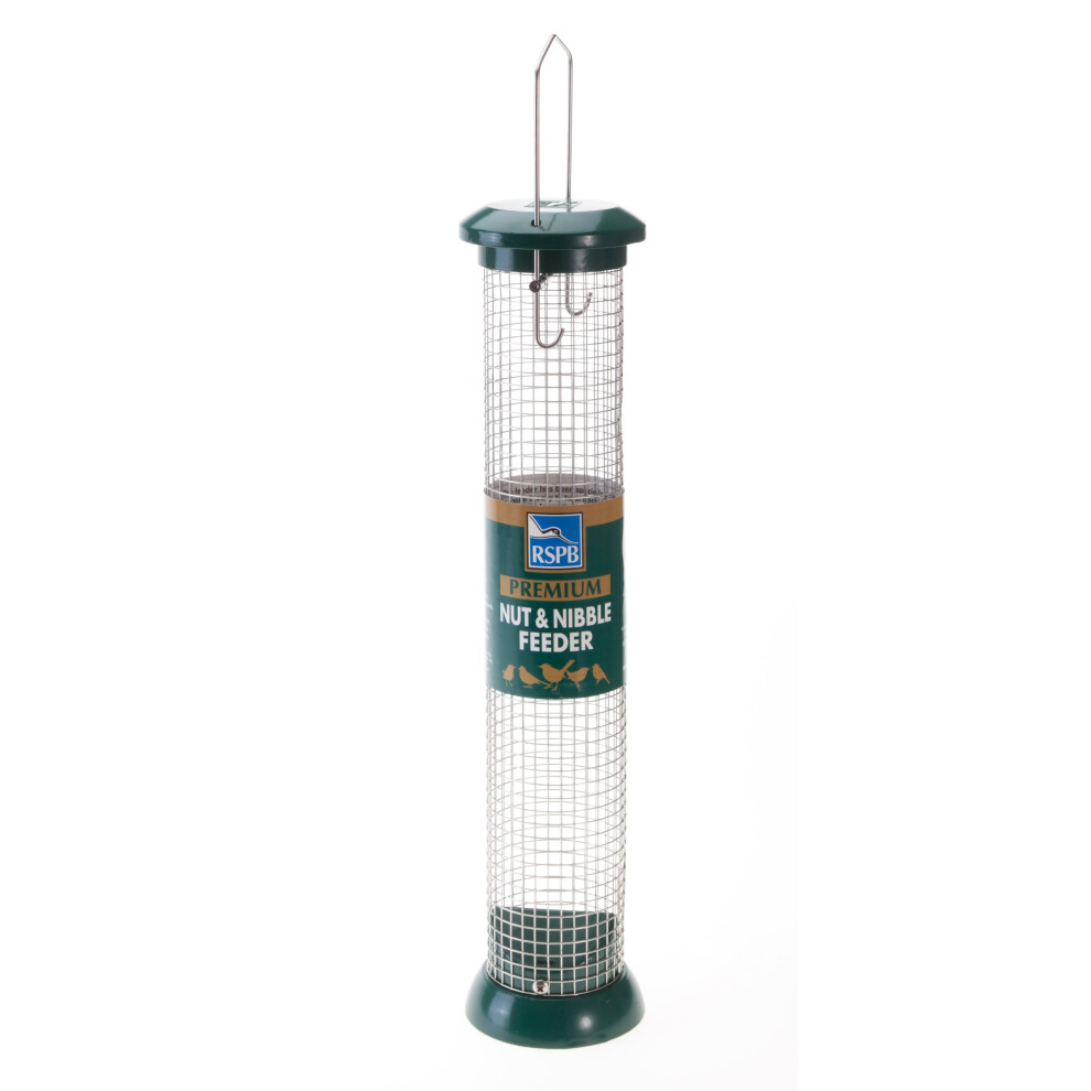 Rspb Premium Hanging Peanut Feeder, Easy Clean, Aluminium, 15 Inch, Peanut. Supporting Charity. Wild Bird, For Use In Gardens & Outdoors, In