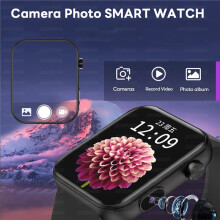 Watch Men Women Camera Take Photos Record Video Health Sports Fitness Waterproof BT Call Smartwatch