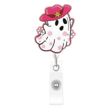 Leuke spookvormige badgehouder voor Halloween – 360 draaibaar, acryl