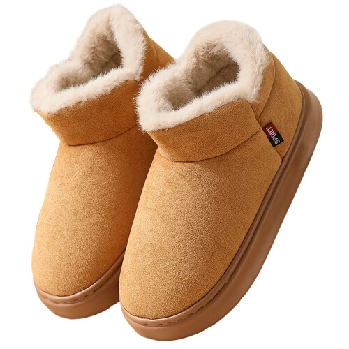 Damen-Winter-Schneestiefel mit Fleecefutter, Khaki