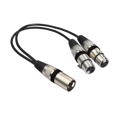 Cable divisor de audio macho a hembra de 14 pulgadas