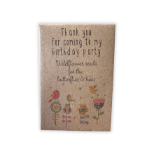 Children's Birthday Wildflower Seed Packets Envelopes x20 Contains Seed, Eco Plastic Free Party Bag Fillers, Prize, Kids Party Present Goody Loot Swag