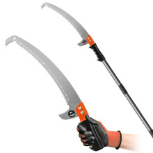 Walensee Pole Saws for Tree Trimming 304cm Lightweight Manual Stainless Steel Extension High Pole Pruning Pole Saw with Blade for Trimmer Branches