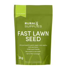 Rural Supplies Premium Winter Grass Seed Mix 2kg - Hardy, Fast-Growing, Covers up to 100m2, Pet Safe, Perfect for UK Climate - Thick, Hard-Wearing,