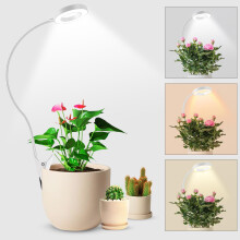Grow Lights for Indoor Plants, Clip On 6500K Full Spectrum LED Grow Light, Two Installation Options Plant Light, 3 Colors Grow Lamp with 360?