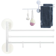 Porte-serviettes pivotant mural robuste à 3 bras, 10,43 x 8,46