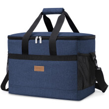 Lifewit Soft Cooler Bag with Hard Liner, Large Insulated Picnic Lunch Bag Box Soft-Sided Cooling Bag for Camping/BBQ/Family Outdoor Activities, Dark
