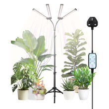 Grow Lights for Indoor Plants, 296 LEDs Full Spectrum Plant Lights Indoor with Stand, Four-Head 180? Swivel Grow Lamp with 4/8/12H Timer, 4000lm