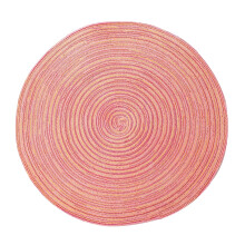 Jogos americanos redondos laváveis rosa, 38 cm de espessura, absorventes.