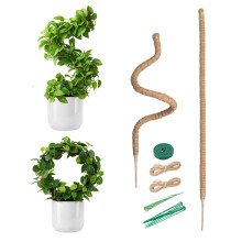 Mcbazel Moss Pole,2pcs 120CM/47inch Bendable Coir Plant Poles for Climbing Plants Support, Indoor Outdoor Cheese Monstera Plant Support with Cable